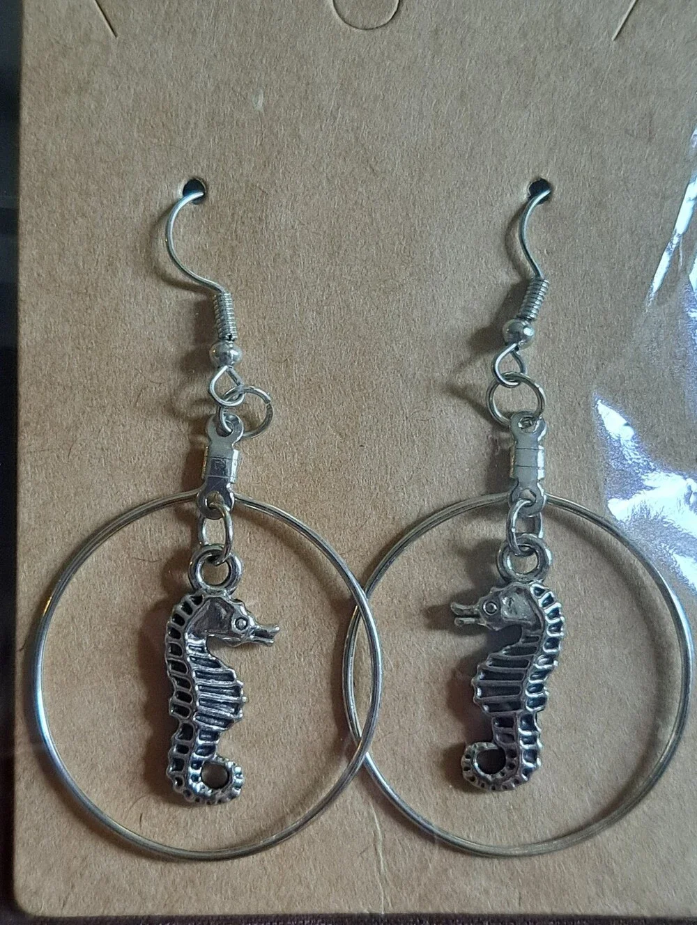 Seahorse Hoop Earrings